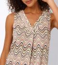 Druck-Shirttop flamingo-schwarz-bunt