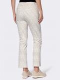Druck-Stretchhose beige-ecru