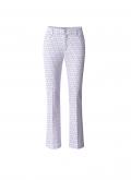 Druck-Stretchhose flieder-ecru