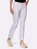 Druck-Stretchhose flieder-ecru