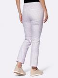 Druck-Stretchhose flieder-ecru