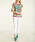 Druckbluse bunt Gr. 44