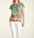 Druckbluse bunt Gr. 44