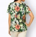 Druckbluse mitKette reseda-apfel