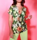 Druckbluse mitKette reseda-apfel