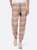 Druckhose flamingo-schwarz-bunt