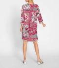 Druckkleid mit 3/4-langen Ärmeln ecru-rosé