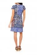 Druckkleid mit Perlen bunt