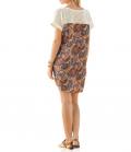 Druckkleid mit Spitze bunt