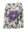 Druckpullover grau-bunt