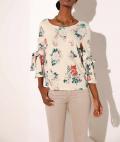 Druckshirt creme-bunt