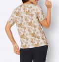 Druckshirt mit Falten champagner-rosenholz