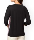 Druckshirt mit Nieten schwarz-mauve