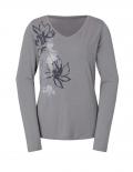 Druckshirt mit Pailletten grau-bedruckt