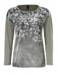 Druckshirt mit Pailletten khaki