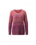 Farbverlauf-Pullover fuchsia-gemustert