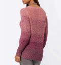 Farbverlauf-Pullover fuchsia-gemustert