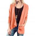 Feinstrickjacke apricot