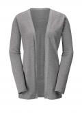 Feinstrickjacke grau-silber-melange