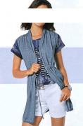 Feinstrickjacke jeansblau