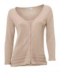 Feinstrickjacke taupe