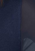 Feinstrickkleid mit Chiffon navy