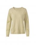 Feinstrickpullover mit Fransenmuster sand