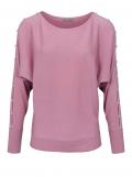 Feinstrickpullover mit Perlen flieder