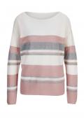 Feinstrickpullover offwhite-rosé