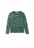 Flammgarn-Struktur-Pullover grün
