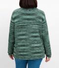 Flammgarn-Struktur-Pullover grün
