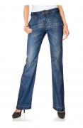 Flared-Jeans blau