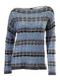 Flausch-Pullover blau-grau