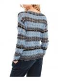 Flausch-Pullover blau-grau