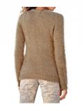 Flausch-Strickjacke camel