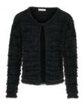 Flausch-Strickjacke schwarz