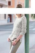 Flauschpullover creme-taupe