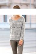 Flauschpullover creme-taupe