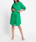 Fledermausärmel-Blusenkleid mit Gürtel grasgrün