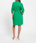 Fledermausärmel-Blusenkleid mit Gürtel grasgrün