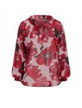 Georgette-Druckbluse puder-rot