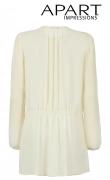 Georgette-Longbluse creme
