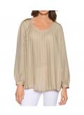 Georgettebluse mit Pailletten beige