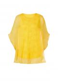Georgettebluse mit eingenähtem Top sonnengelb