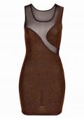 Glitzerkleid bronze-schwarz