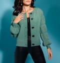 Grobstrick-Cardigan jade