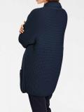 Grobstrickjacke marine