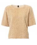 Grobstrickpullover beige