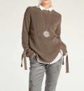 Grobstrickpullover taupe