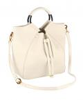 Handtasche + Kosmetiktasche creme